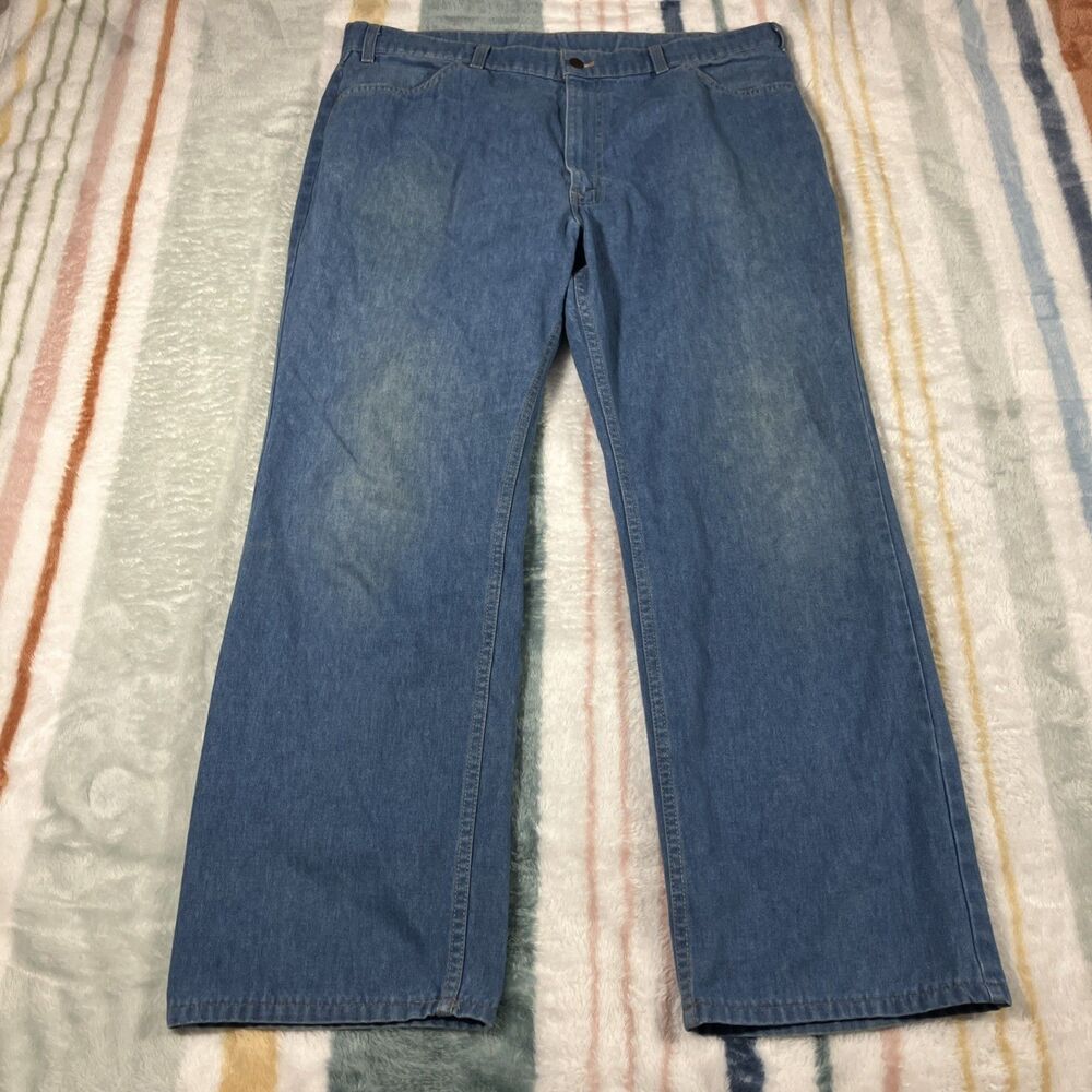 Vtg 70s Levis For Men Orange Tab Jeans Mens 38x29 Faded Wide Skosh Bell USA